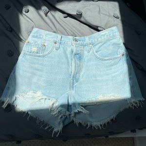 Levi Distressed Jean Shorts